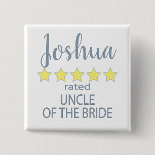 Bridal & Wedding Party 5 Sterne Onkel von Bride Button