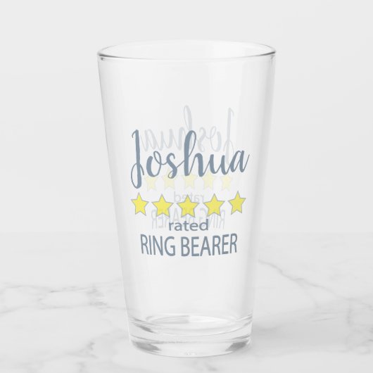 Bridal & Wedding Party 5 Sterne Ring Bearer Glas (Vorderseite)
