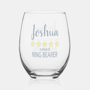 Bridal & Wedding Party 5 Sterne Ring Bearer Weinglas Ohne Stiel