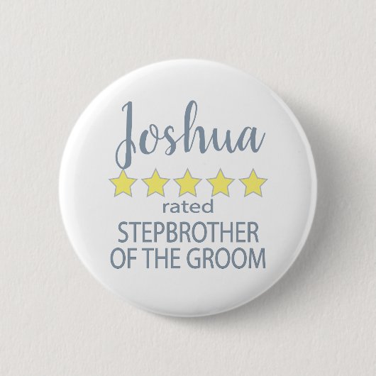 Bridal & Wedding Party 5 Sterne Stepbruder von Gro Button (Vorderseite)