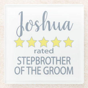 Bridal & Wedding Party 5 Sterne Stepbruder von Gro Glasuntersetzer