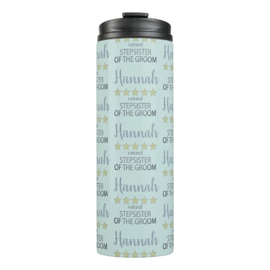 Bridal & Wedding Party 5 Sterne Stepschwester Thermosbecher (Vorderseite)