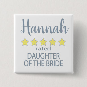 Bridal & Wedding Party 5 Sterne Tochter von Bride Button
