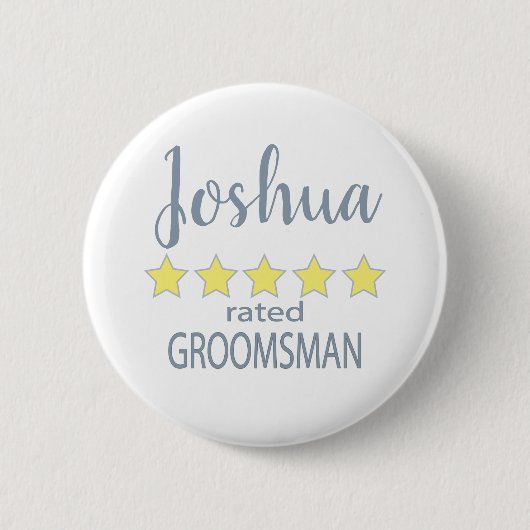 Bridal & Wedding Party 5 Sterne Trauzeuge Button (Vorderseite)