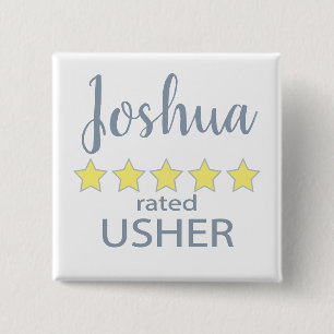 Bridal & Wedding Party 5 Sterne Usher Button