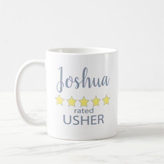 Bridal & Wedding Party 5 Sterne Usher Kaffeetasse (Links)