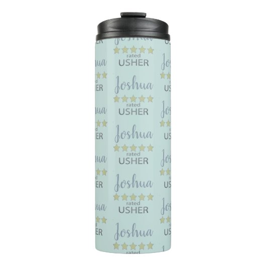 Bridal & Wedding Party 5 Sterne Usher Thermosbecher (Vorderseite)