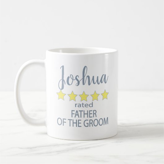 Bridal & Wedding Party 5 Sterne Vater des Grooms Kaffeetasse (Links)