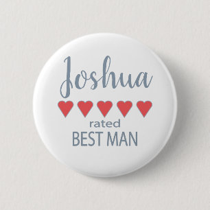 Bridal & Wedding Party 5 Trauzeuge Button