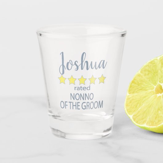 Bridal & Wedding Party mit 5 Sternen Schnapsglas (Vorderseite)