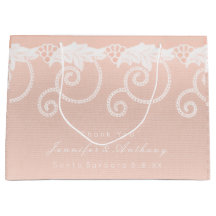 Bridal Wedding Peach Salmon White Royal Lace