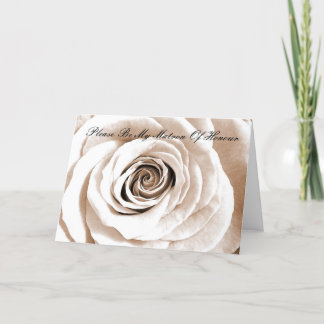 Bridal weiße Matrone der Ehre Einladung