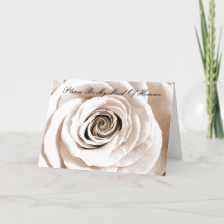 Bridal white Bitte sei meine Trauzeugin Einladung