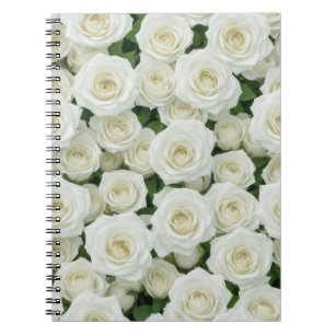 Bridal White Rose Notizblock
