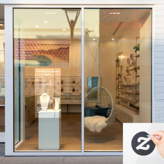 Bridal White Weddings Celebrating Love Romance Fensteraufkleber (Schaufenster)