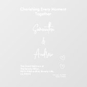 Bridal White Weddings Celebrating Love Romance Fensteraufkleber (Blatt)