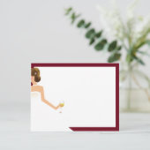 Bridal wine brünett bord leere Karte 4x6 (Stehend Vorderseite)