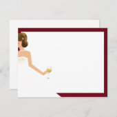 Bridal wine brünett bord leere Karte 4x6 (Vorne/Hinten)