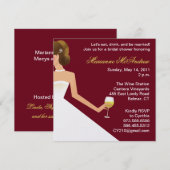 Bridal Wine Einladung with Pearls (Vorne/Hinten)