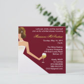 Bridal Wine Einladung with Pearls (Stehend Vorderseite)
