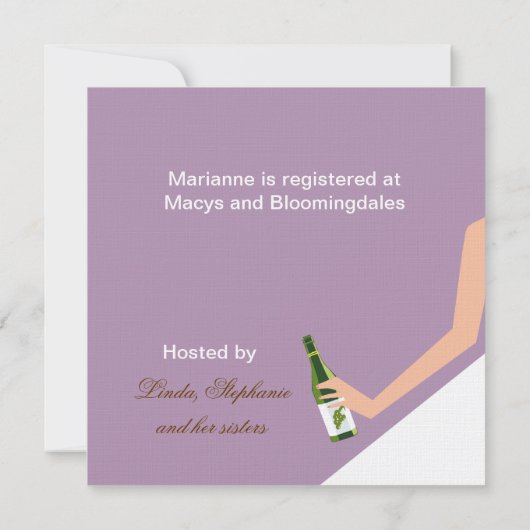 Bridal Wine Ensemble (Lima) Einladung (Rückseite)