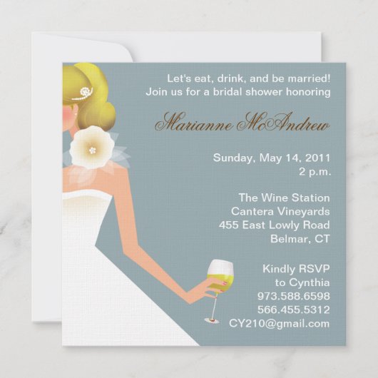 Bridal wine Invasion Einladung (Vorderseite)