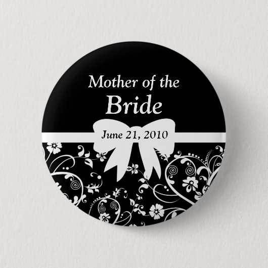 Bridal Wirbel Brautparty White Button (Vorderseite)