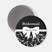 Bridal Wirbel Brautparty White Magnet (Vorderseite/Rückseite)