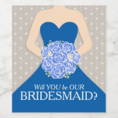 Bridal wird unsere blauen Weinetiketten sein Weinetikett (Einzelnes Label)