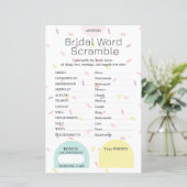 Bridal Word Scramble-Antworttaste (Stehend Vorderseite)