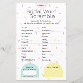 Bridal Word Scramble-Antworttaste