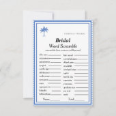 Bridal Wort Ramming Brautparty Spielkarte Einladung (Vorderseite)