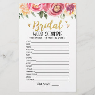 Bridal Wort Rammspiel mit Antworten