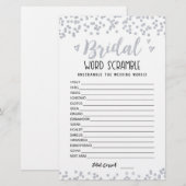 Bridal Wort Rammspiel mit Antworten (Vorne/Hinten)