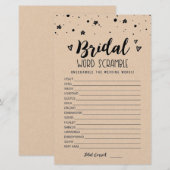 Bridal Wort Rammspiel mit Antworten (Vorne/Hinten)