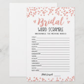 Bridal Wort Rammspiel mit Antworten (Vorne/Hinten)