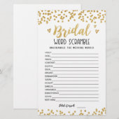 Bridal Wort Rammspiel mit Antworten (Vorne/Hinten)