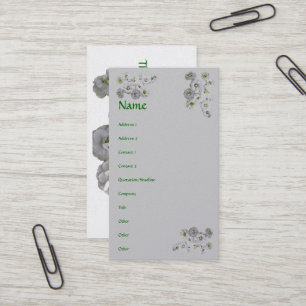 Bridal Wreath Spirea Blume Business Card Visitenkarte