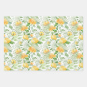 Bridal Yellow Peonies und Green Ferns Geschenkpapier Set (Vorderseite 3)