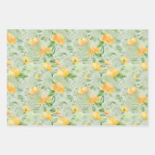 Bridal Yellow Peonies und Green Ferns Geschenkpapier Set (Vorderseite 2)