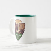 Bridalveil Fall Yosemite National Park Arrowhead Zweifarbige Tasse (Vorderseite Links)