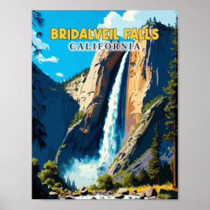 Bridalveil Falls California Poster
