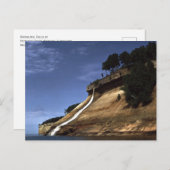 Bridalveil Falls, Pictured Rocks Ntl. Lakeshore MI Postkarte (Vorne/Hinten)