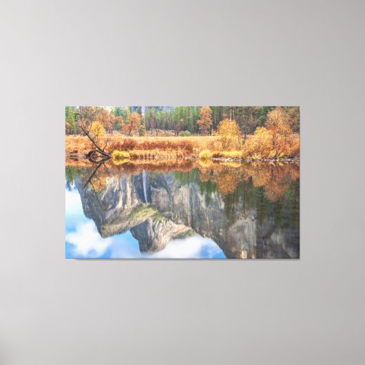 Bridalveil Falls Reflektion Leinwanddruck (Vorderseite)