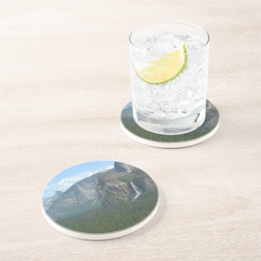 Bridalveil Falls und Halb Dome bei Yosemite Getränkeuntersetzer (Seite)