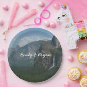 Bridalveil Falls und Halb Dome bei Yosemite Pappteller (Party)