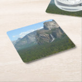 Bridalveil Falls und Halb Dome bei Yosemite Rechteckiger Pappuntersetzer (angewinkelt)