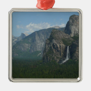 Bridalveil Falls und Half Dome im Yosemite Silbernes Ornament
