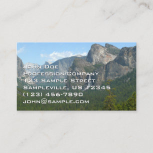 Bridalveil Falls und Half Dome im Yosemite Visitenkarte