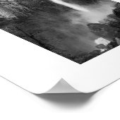 Bridalveil Falls Wasserfall Schwarzes Foto Poster (Ecke)